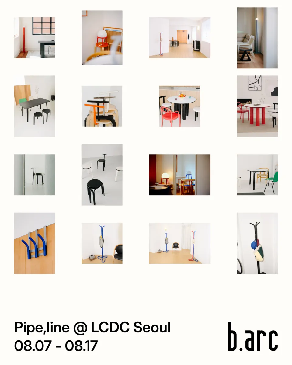 Official poster with a grid of sixteen furniture photos